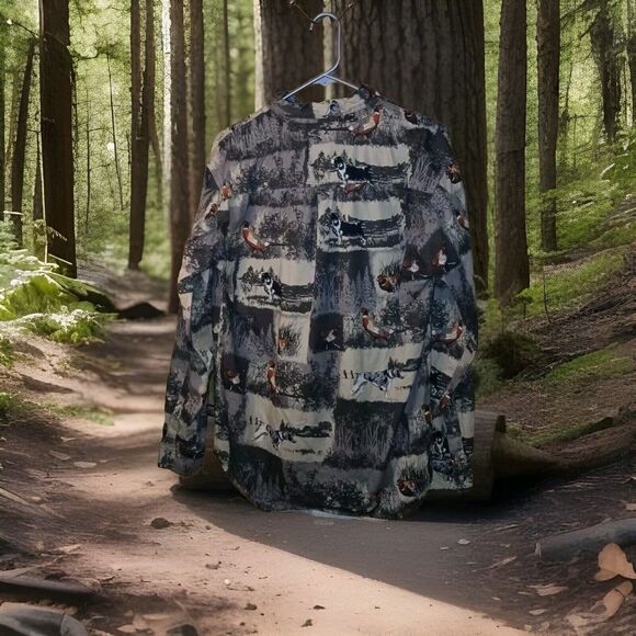 Field Tested By Outdoor Life Shirt Bird Hunting Print Men's Small (34/36) Cotton - Picture 2 of 16